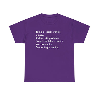 Being a Social Worker -unisex Heavy Cotton Tee