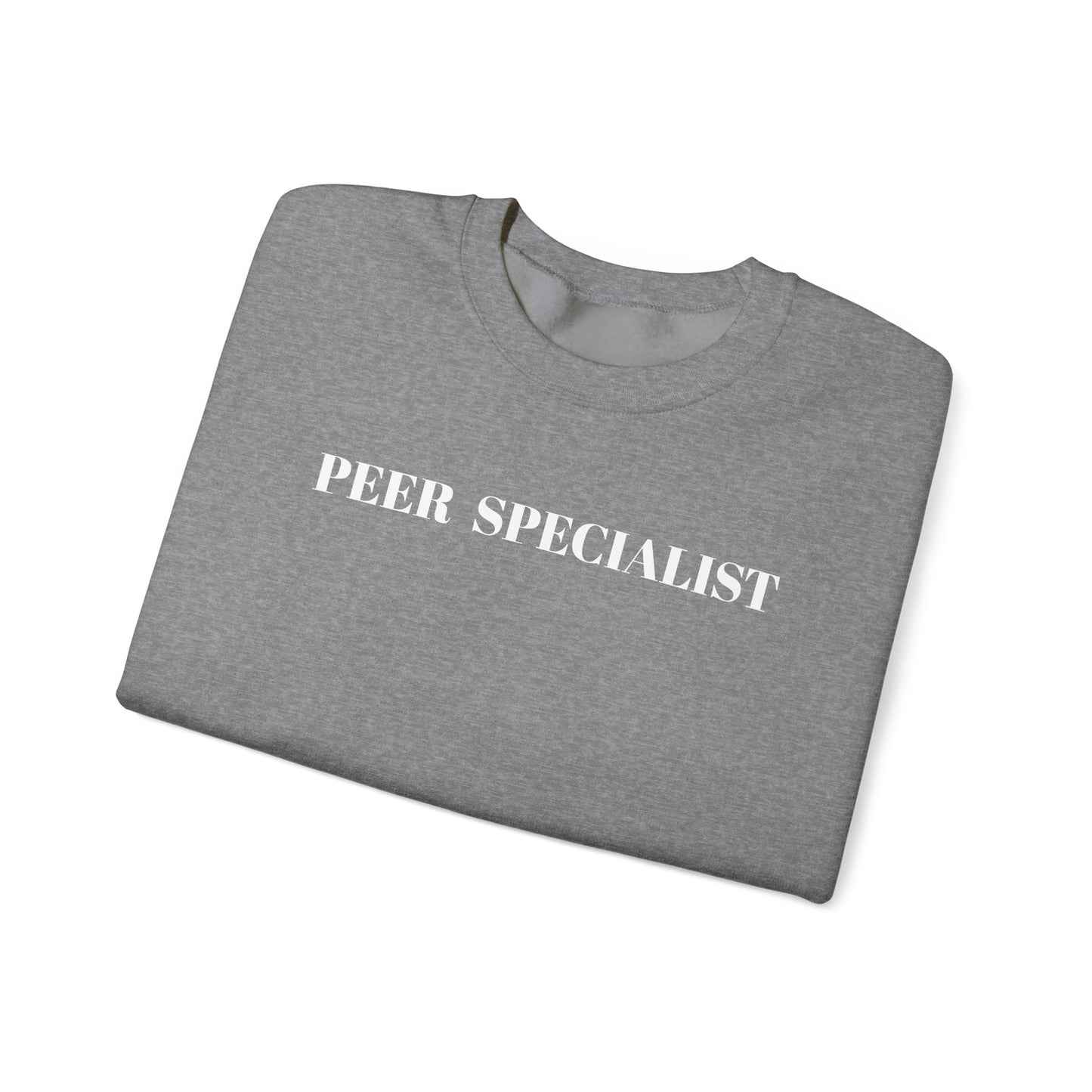 Peer Specialist Unisex Heavy Blend Crewneck Sweatshirt - Cozy Supportive Apparel for Mental Health Advocates