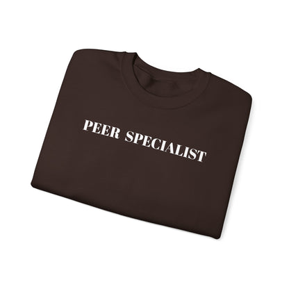 Peer Specialist Unisex Heavy Blend Crewneck Sweatshirt - Cozy Supportive Apparel for Mental Health Advocates