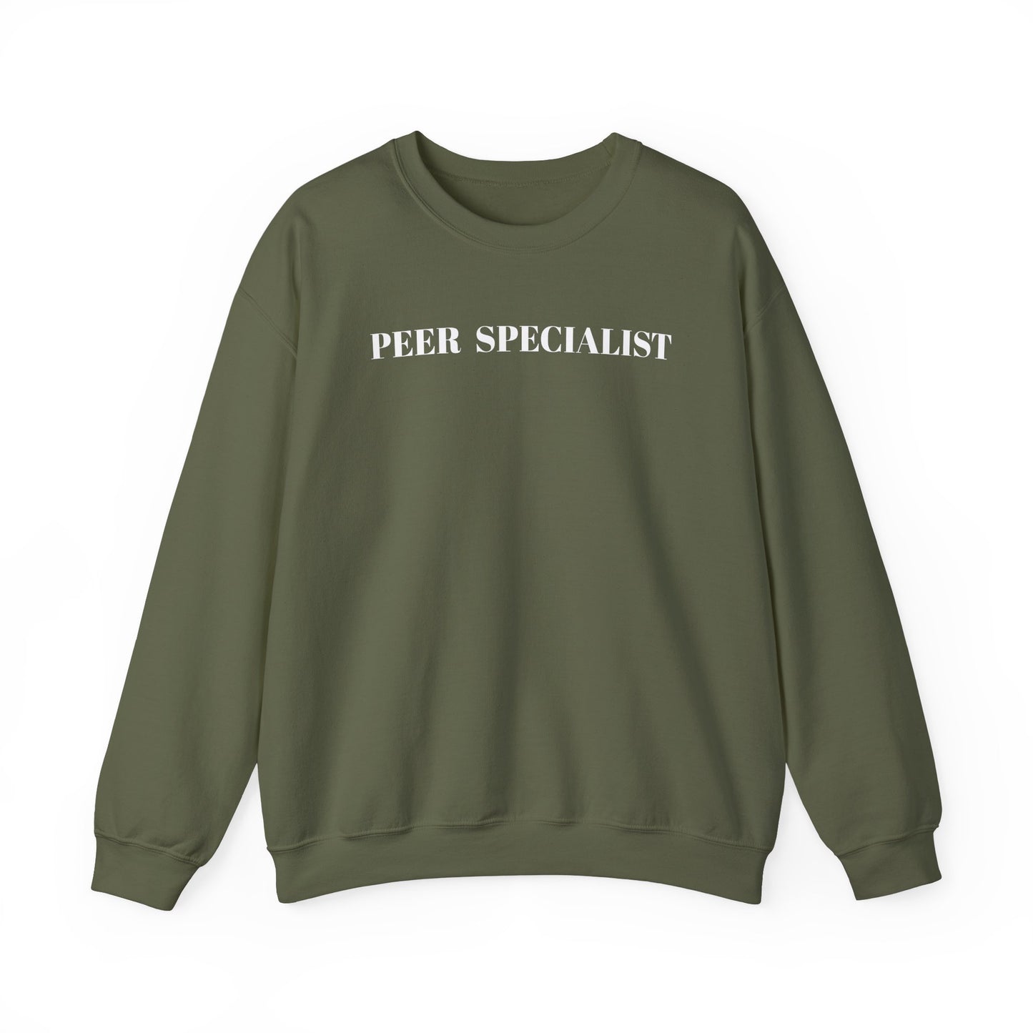 Peer Specialist Unisex Heavy Blend Crewneck Sweatshirt - Cozy Supportive Apparel for Mental Health Advocates