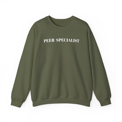 Peer Specialist Unisex Heavy Blend Crewneck Sweatshirt - Cozy Supportive Apparel for Mental Health Advocates