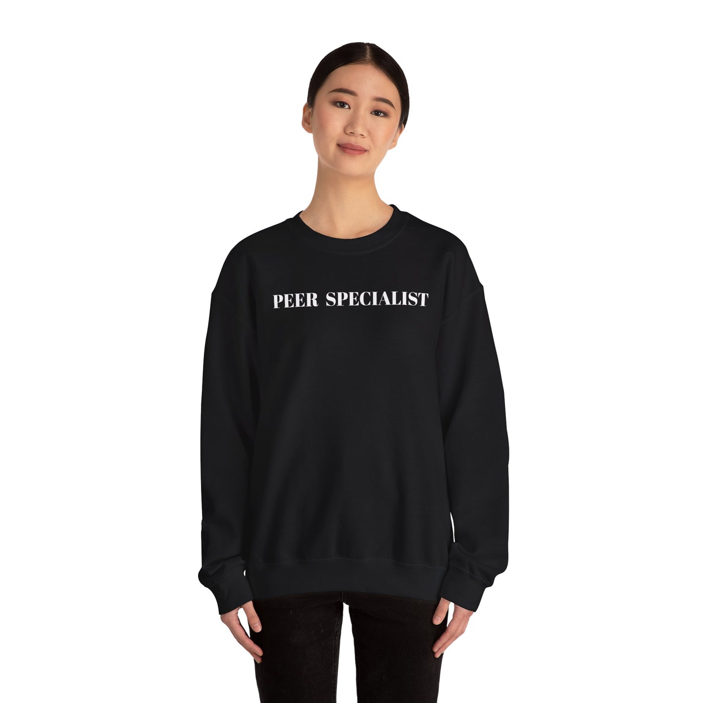 Peer Specialist Unisex Heavy Blend Crewneck Sweatshirt - Cozy Supportive Apparel for Mental Health Advocates