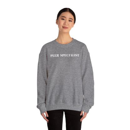 Peer Specialist Unisex Heavy Blend Crewneck Sweatshirt - Cozy Supportive Apparel for Mental Health Advocates