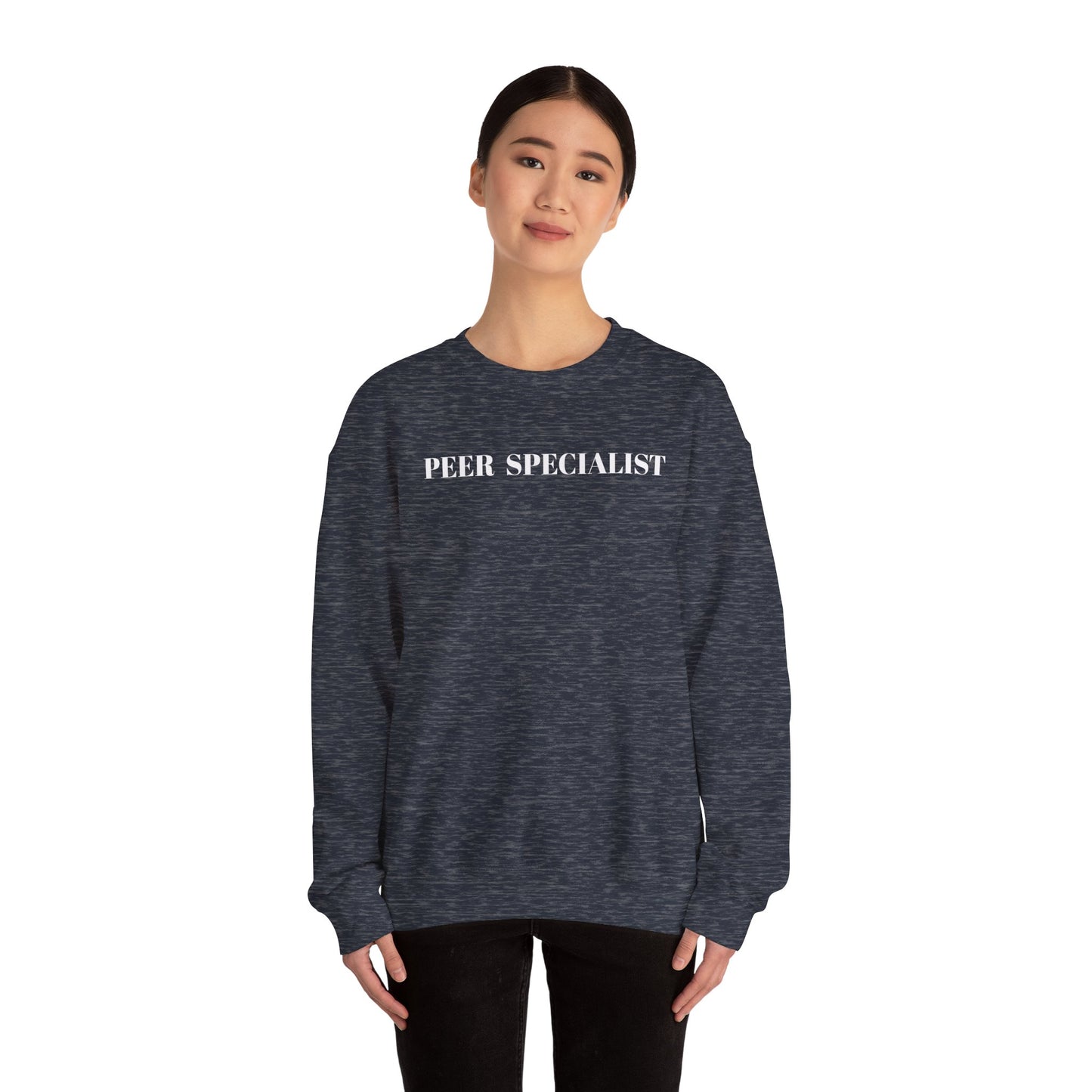 Peer Specialist Unisex Heavy Blend Crewneck Sweatshirt - Cozy Supportive Apparel for Mental Health Advocates