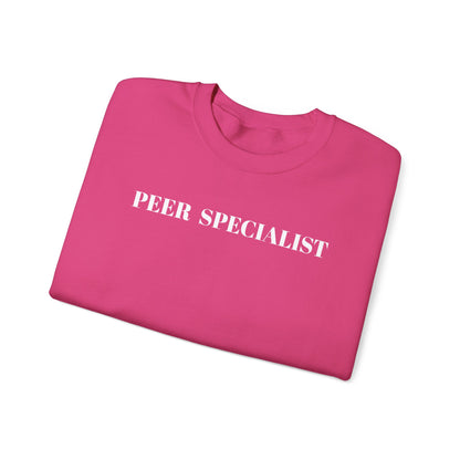 Peer Specialist Unisex Heavy Blend Crewneck Sweatshirt - Cozy Supportive Apparel for Mental Health Advocates