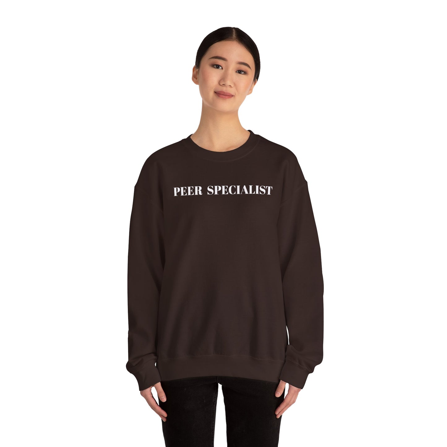 Peer Specialist Unisex Heavy Blend Crewneck Sweatshirt - Cozy Supportive Apparel for Mental Health Advocates