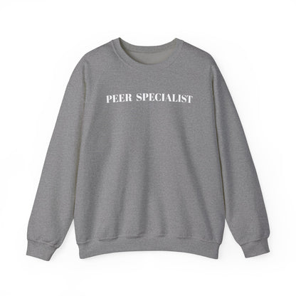 Peer Specialist Unisex Heavy Blend Crewneck Sweatshirt - Cozy Supportive Apparel for Mental Health Advocates