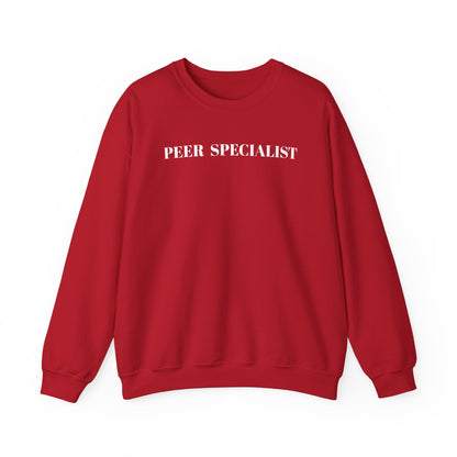 Peer Specialist Unisex Heavy Blend Crewneck Sweatshirt - Cozy Supportive Apparel for Mental Health Advocates